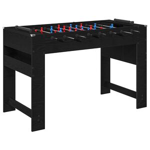 vidaXL Tischfu&szlig;balltisch Schwarz Eichen-Optik 125 x 60,5 x 80 cm
