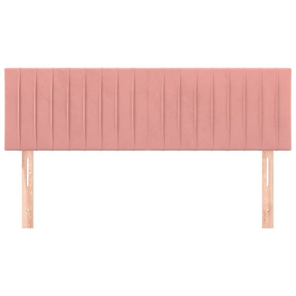 vidaXL Kopfteile Rosa 144x5x78/88 cm Samt
