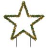 vidaXL Weihnachtsstern mit Erdspie&szlig;en und 80 LEDs 60 cm