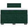 vidaXL Boxspringbett mit Matratze Dunkelgr&uuml;n 120x200 cm Samt