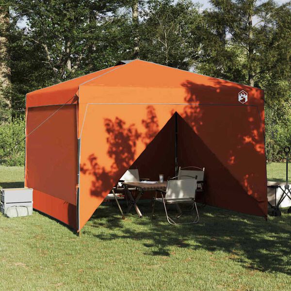 vidaXL Pop-up Pavillon Zelt Orange 300 x 300 cm Stoff