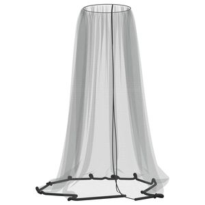 vidaXL Moskitonetz f&uuml;r Sonnenschirm 220 Mesh Schwarz &Phi;300x230 cm