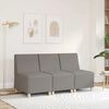 vidaXL Modulares Sofa ohne Armlehnen Beige 55 cm Stoff