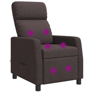 vidaXL Massage Relaxsessel Dunkelbraun Stoff