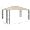 vidaXL Pavillon 3&times;4 m Creme