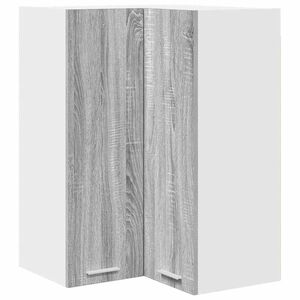 vidaXL H&auml;ngeschrank Grau Sonoma und Wei&szlig; 57 x 57 x 80 cm Holzwerkstoff