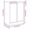 vidaXL Sideboard Wei&szlig; 57x34x76 cm Holzwerkstoff