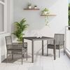 vidaXL Garten Essgruppe 3 pcs Grau Poly-Rattan