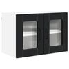 vidaXL Wandglas-Schrank PORTO Schwarz 60 x 31 x 40 cm Holzwerkstoff