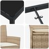 vidaXL Garten Essgruppe 3 pcs Beige Poly-Rattan