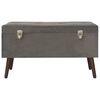 vidaXL Hocker mit Stauraum 3 Stk. Grau Samt