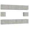 vidaXL 6-tlg. TV-Schrank-Set Betongrau Holzwerkstoff