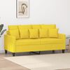 vidaXL 2-Sitzer-Sofa Hellgelb 140 cm Stoff