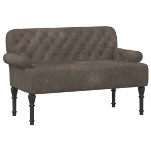 vidaXL Zweisitzer mit Knopfheftung Dunkelgrau 120 x 65 x 78 cm