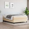 vidaXL Boxspringbett mit Matratze Creme 140x190 cm Stoff