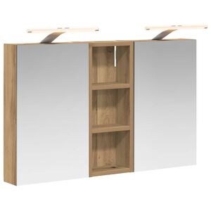 vidaXL Badezimmerschrank-Set 3 pcs 80 x 10,5 x 50 cm Holzwerkstoff