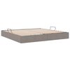 vidaXL Aufbewahrungsbett mit Matratze Taupe 200 x 200 cm Stoff