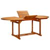 vidaXL Gartentisch (150-200)x100x75 cm Massivholz Akazie