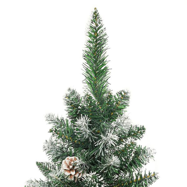 vidaXL K&uuml;nstlicher Weihnachtsbaum mit St&auml;nder Schlank 240 cm PVC