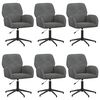 vidaXL B&uuml;rost&uuml;hle 6 stk. Samt 54 x 55 x 90 cm Dunkelgrau