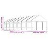 vidaXL Pavillon mit Dach Wei&szlig; 15,61x4,08x3,22 m Polyethylen