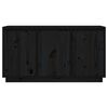 vidaXL Sideboard Schwarz 111x34x60 cm Massivholz Kiefer