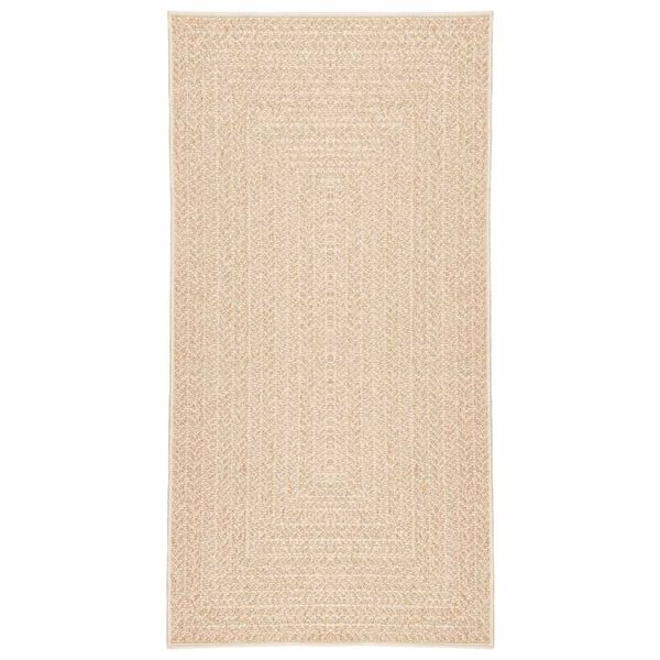 vidaXL Teppich ZIZUR Beige 80x150 cm Jute-Optik Indoor und Outdoor