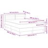 vidaXL Boxspringbett mit Matratze Creme 200 x 140 cm Stoff