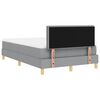 vidaXL LED Boxspringbett mit Matratze Hellgrau 120 x 200 cm Stoff