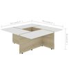 vidaXL Couchtisch Wei&szlig; und Sonoma-Eiche 79,5x79,5x30 cm Holzwerkstoff