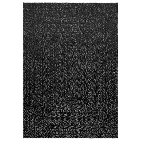 vidaXL Teppich ZIZUR Anthrazit 120x170cm Jute-Optik Indoor und Outdoor