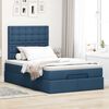 vidaXL Ottoman-Bett mit Matratze Blau 120x200 cm Stoff
