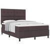 vidaXL Boxspringbett mit Matratze Dunkelbraun 160 x 200 cm Stoff