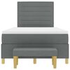 vidaXL Boxspringbett mit Matratze Dunkelgrau 120 x 190 cm Stoff