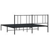 vidaXL Bettgestell mit Kopfteil Metall Schwarz 183x213 cm