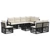 vidaXL Gartensofa-set 9 pcs Schwarz Poly-Rattan