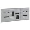 vidaXL Werkzeugwandpaneel 3 stk. Grau 150 x 1 x 60 cm