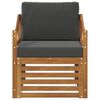 vidaXL Outdoor-Sofagarnitur Massives Akazienholz und Polyester Natur