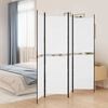 vidaXL 4-tlg. Paravent Wei&szlig; 200x180 cm Stoff