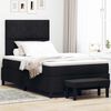 vidaXL Boxspringbett mit Matratze Schwarz 120 x 190 cm Stoff