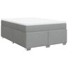 vidaXL Boxspringbett mit Matratze Hellgrau 140x200 cm Stoff