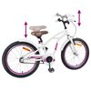 vidaXL Kinderfahrrad 18 Zoll f&uuml;r 5-7 Jahre alt Wei&szlig;