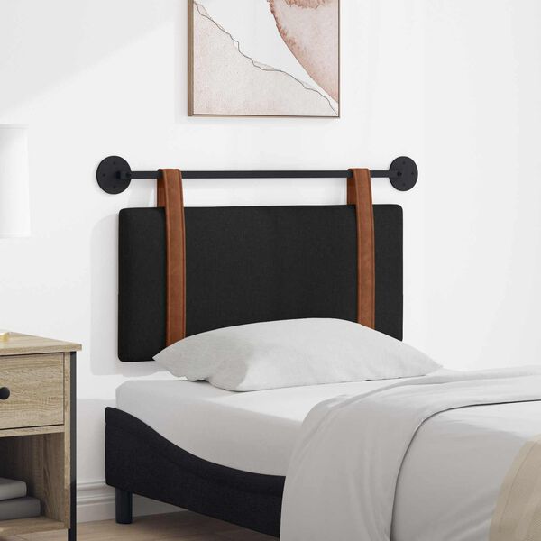 vidaXL H&auml;ngevorderseite Wandmontiert Schwarz 90 x 55 x 5 cm Antikes PU