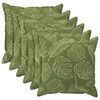 vidaXL Kissenbezug 6 stk. HOUTEN Blattdesign 60 x 60 cm Polyester