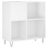 vidaXL Plattenschrank Hochglanz-Wei&szlig; 84,5x38x89 cm Holzwerkstoff