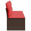 vidaXL Gartensofa mit Kissen 3-Sitzer Braun Poly Rattan