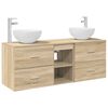 vidaXL Badezimmerschrank-Set 3 stk. Sonoma-Eiche 49,5 x 41 x 64,5 cm