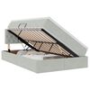vidaXL LED-Speicherbett mit Matratze Hellgrau 120 x 200 cm Samt