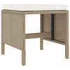 vidaXL 6-tlg. Garten-Essgruppe mit Kissen Beige Poly Rattan