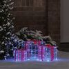 vidaXL Geschenkbox mit 60 LEDs 3 pcs Blau 20 x 20 x 20 cm Acryl